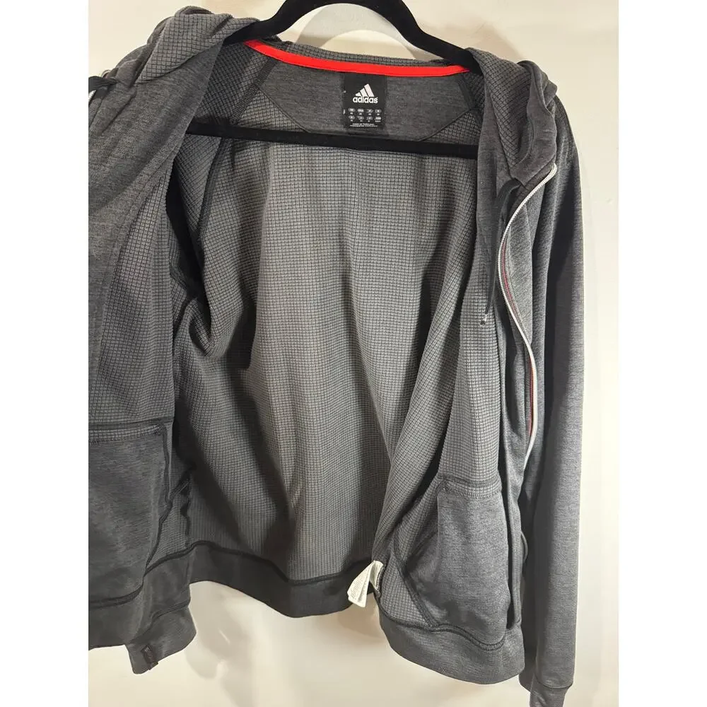 Adidas Men’s Derrick Rose XTECH Full-Zip Hoodie Gray Size M –Athletic Sweatshirt
